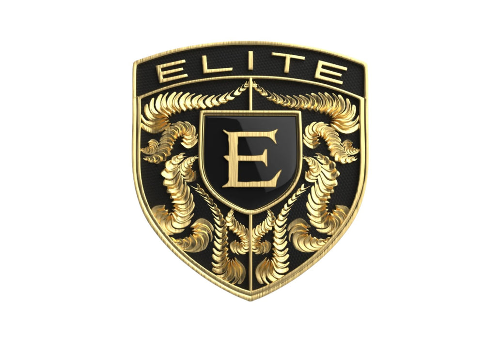 EliteAuto3K Black & Gold Crest Emblem for Porsche Hood or Wheels