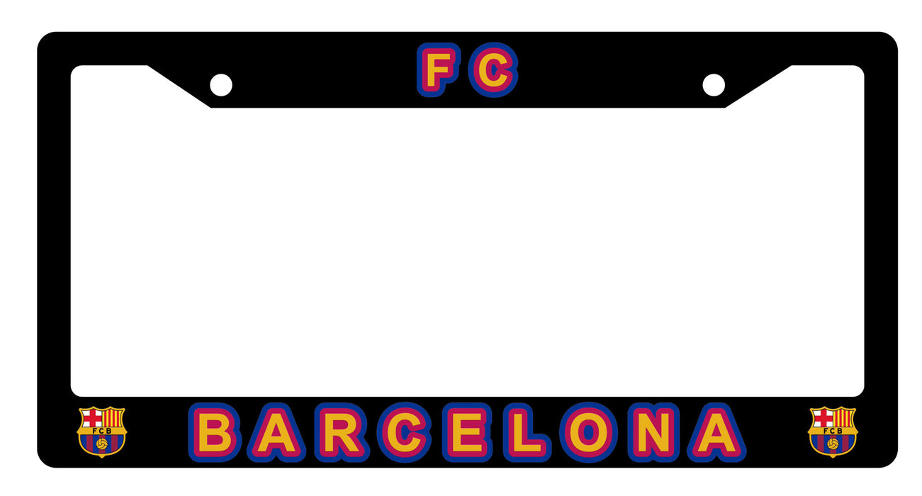 FC Barcelona License Plate Frame Cover – Black - EliteAuto3K