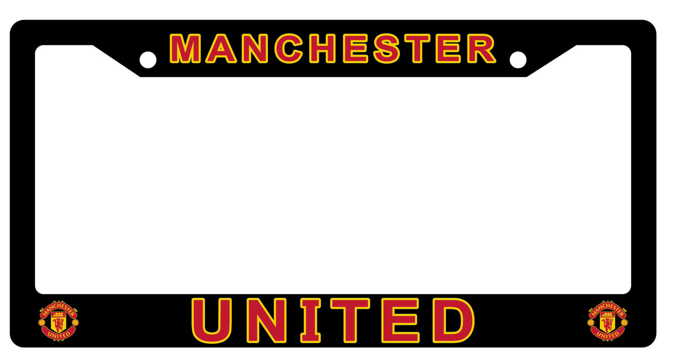 Manchester United License Plate Frame Cover – Black - EliteAuto3K
