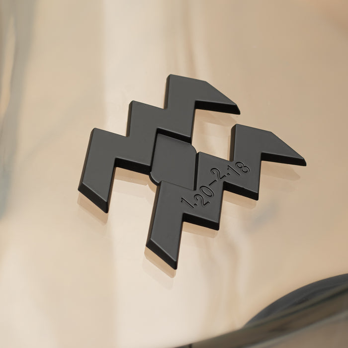 Aquarius 3D Matte Black Zodiac Auto Emblem