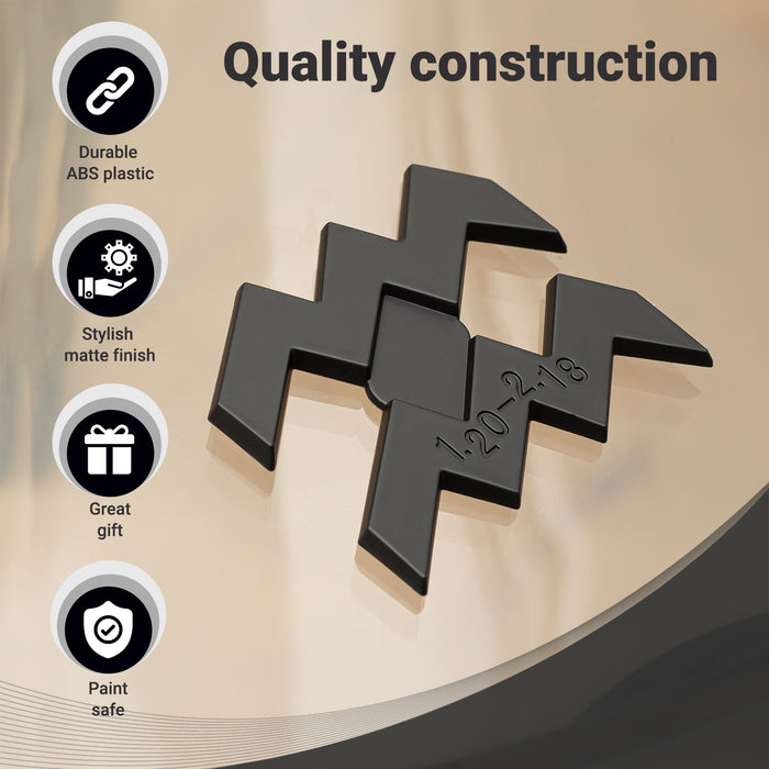Aquarius 3D Matte Black Zodiac Auto Emblem