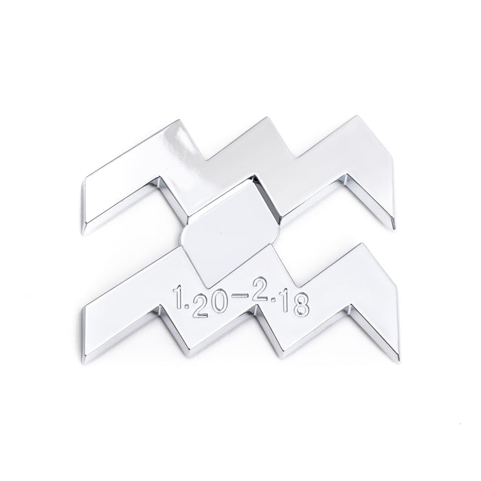 Aquarius 3D Chrome Zodiac Auto Emblem & Decal
