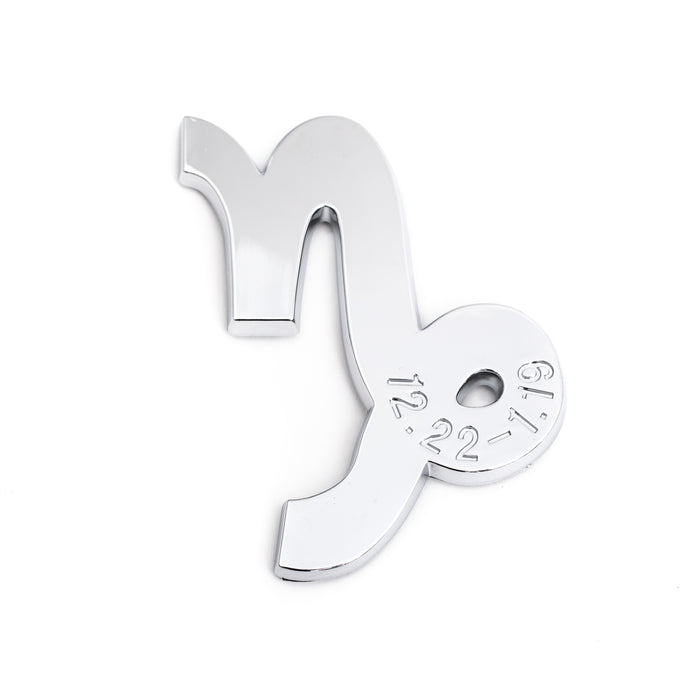 Capricorn 3D Chrome Zodiac Auto Emblem & Decal