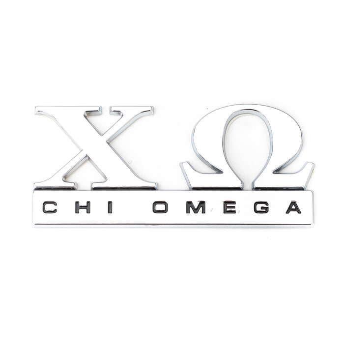 Chi Omega 3D Chrome Auto Emblem