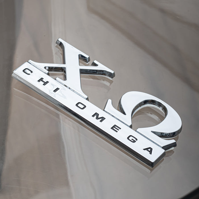 Chi Omega 3D Chrome Auto Emblem