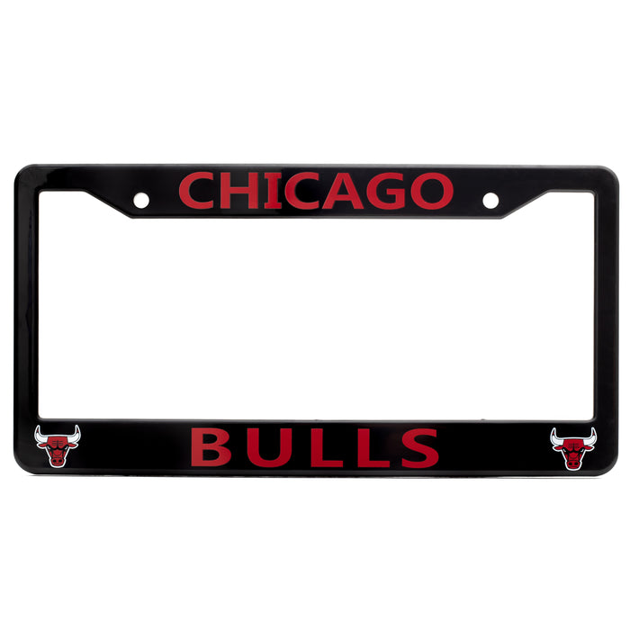 Chicago Bulls Black License Plate Frame Cover
