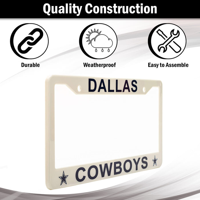 Dallas Cowboys License Plate Frame Cover - Eliteauto3K
