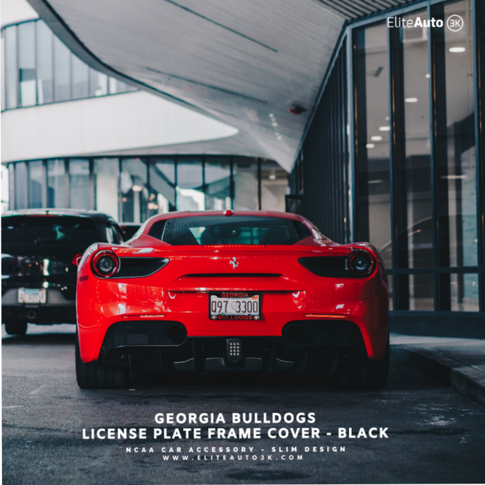 Georgia Bulldogs Black License Plate Frame Cover