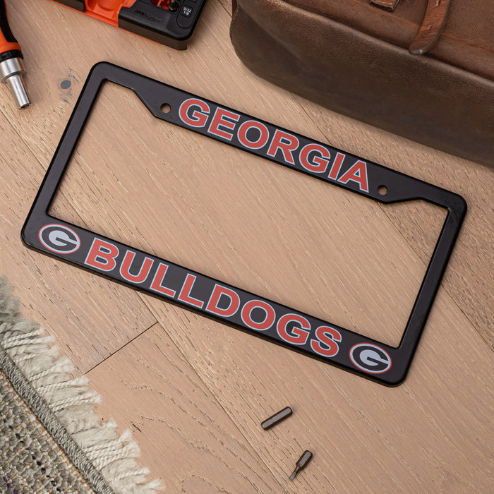 Georgia Bulldogs Black License Plate Frame Cover