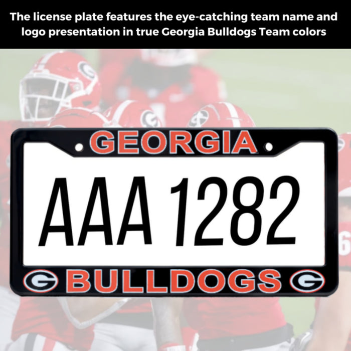 Georgia Bulldogs Black License Plate Frame Cover