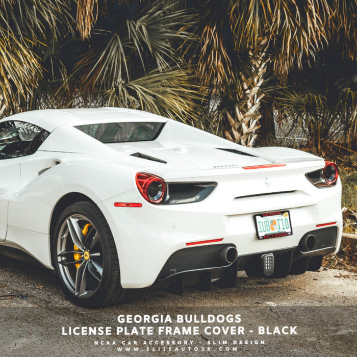 Georgia Bulldogs Black License Plate Frame Cover