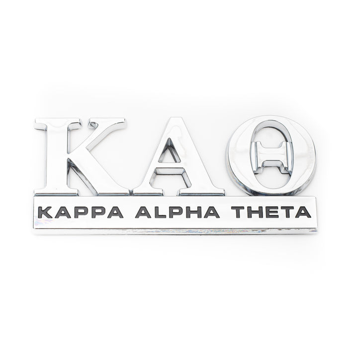 Kappa Alpha Theta 3D Chrome Auto Emblem