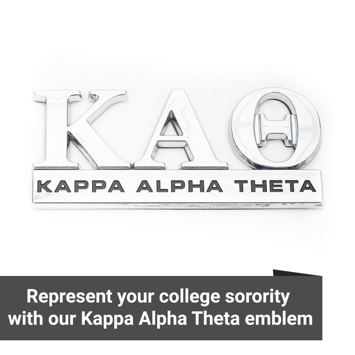 Kappa Alpha Theta 3D Chrome Auto Emblem