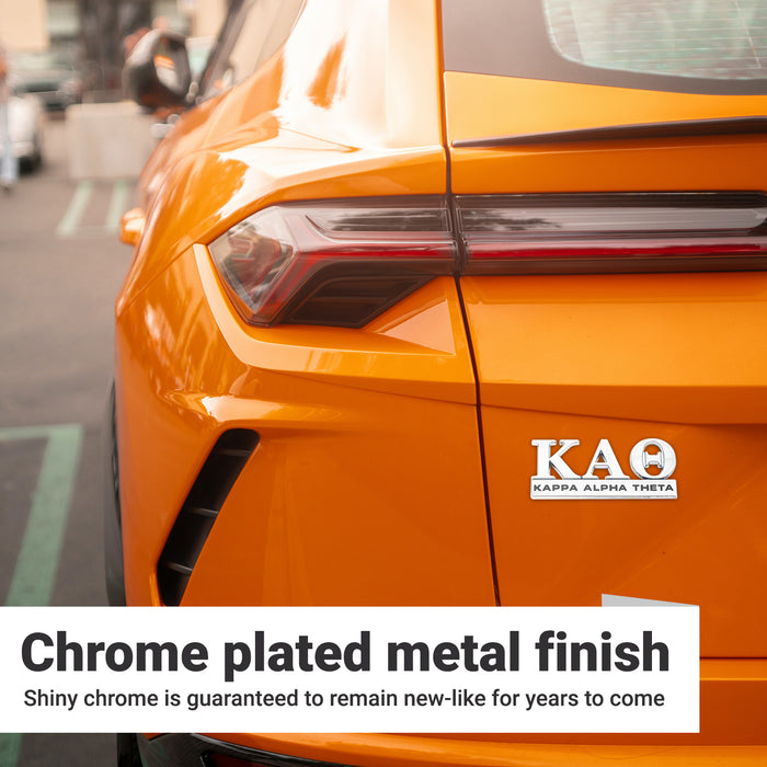 Kappa Alpha Theta 3D Chrome Auto Emblem