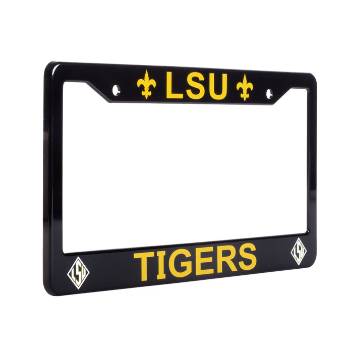 LSU Tigers Black License Plate Frame Cover
