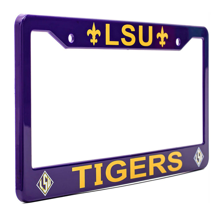 LSU Tigers Purple License Plate Frame Cover