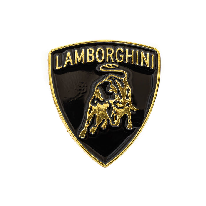 Lamborghini Car Emblem – Black & Gold Lambo Badge & Decal Sticker