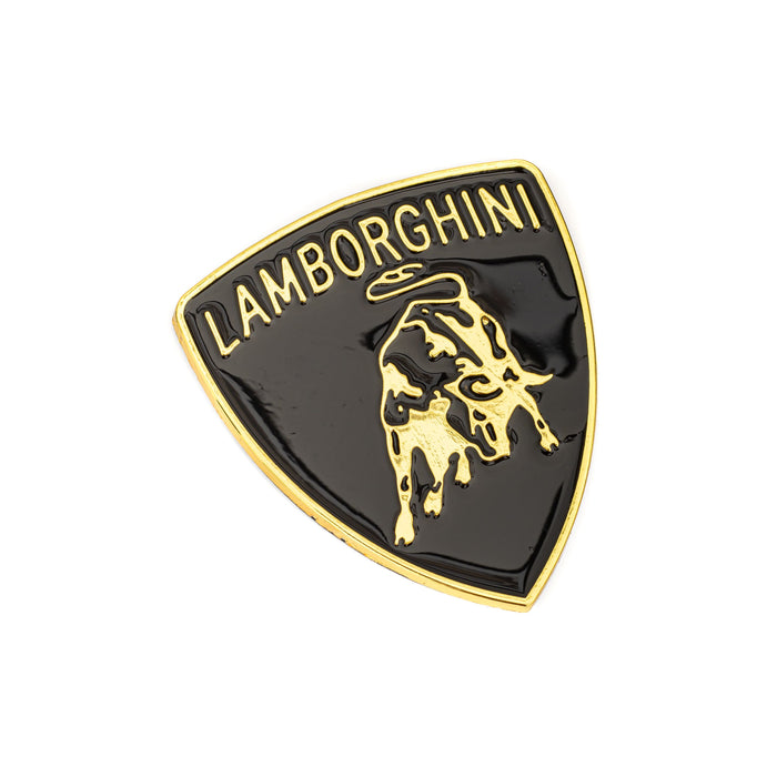 Lamborghini Car Emblem – Black & Gold Lambo Badge & Decal Sticker