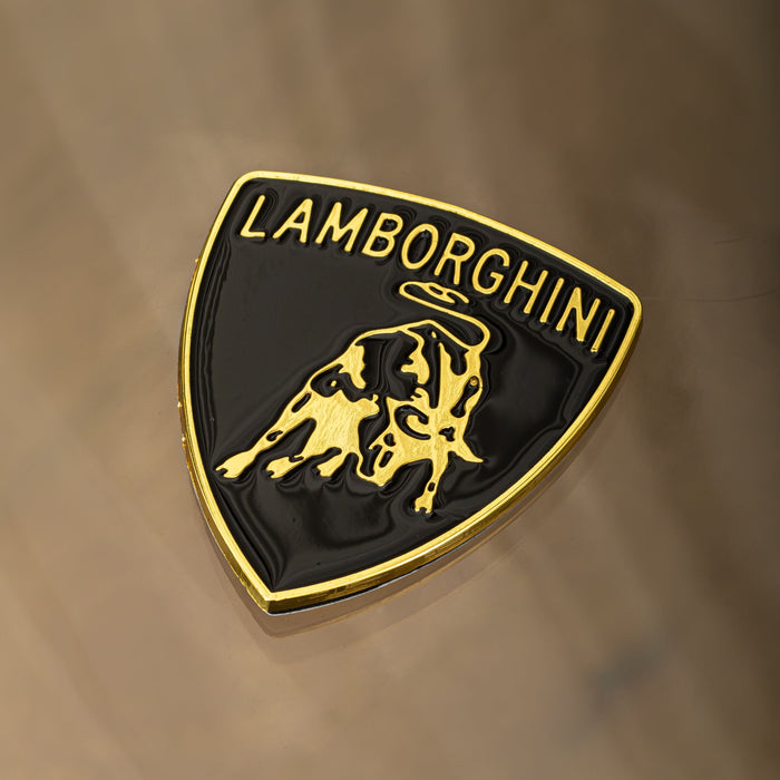 Lamborghini Car Emblem – Black & Gold Lambo Badge & Decal Sticker