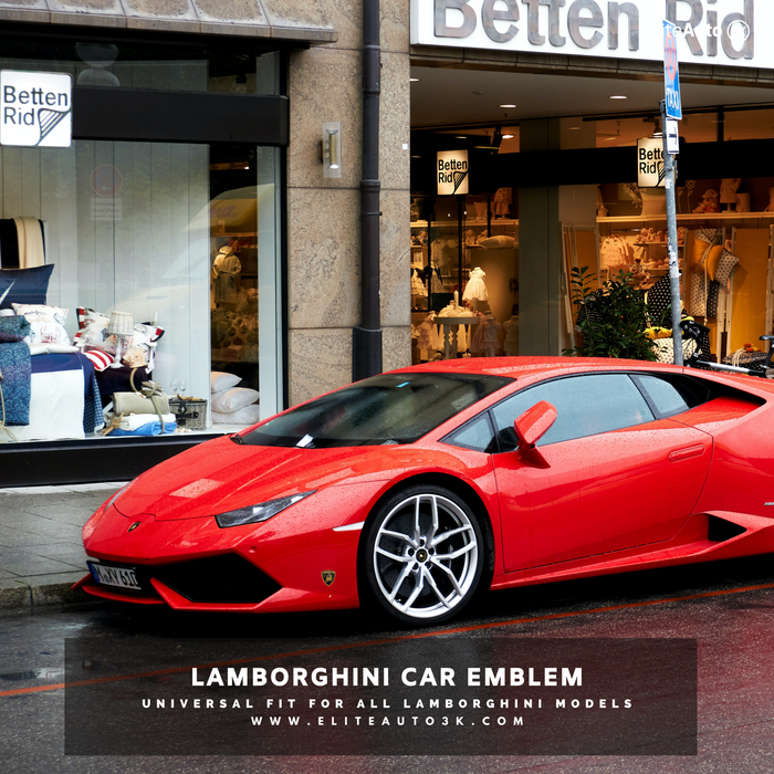 Lamborghini Car Emblem – Black & Gold Lambo Badge & Decal Sticker