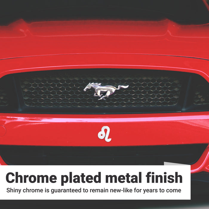 Leo 3D Chrome Zodiac Auto Emblem & Decal