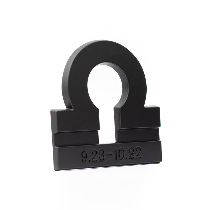 Libra 3D Matte Black Zodiac Auto Emblem