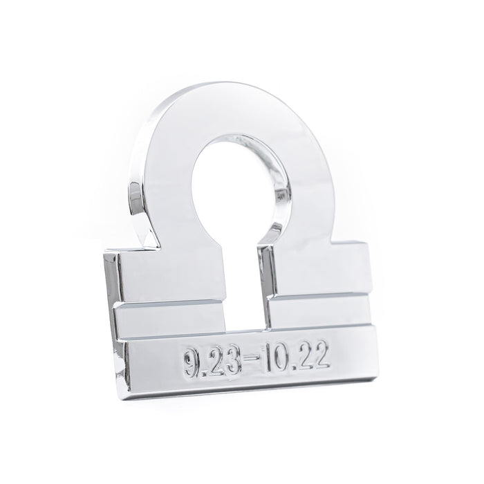 Libra 3D Chrome Zodiac Auto Emblem & Decal
