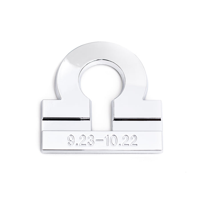 Libra 3D Chrome Zodiac Auto Emblem & Decal