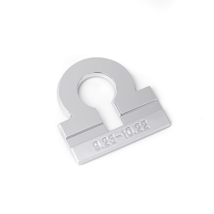 Libra 3D Chrome Zodiac Auto Emblem & Decal