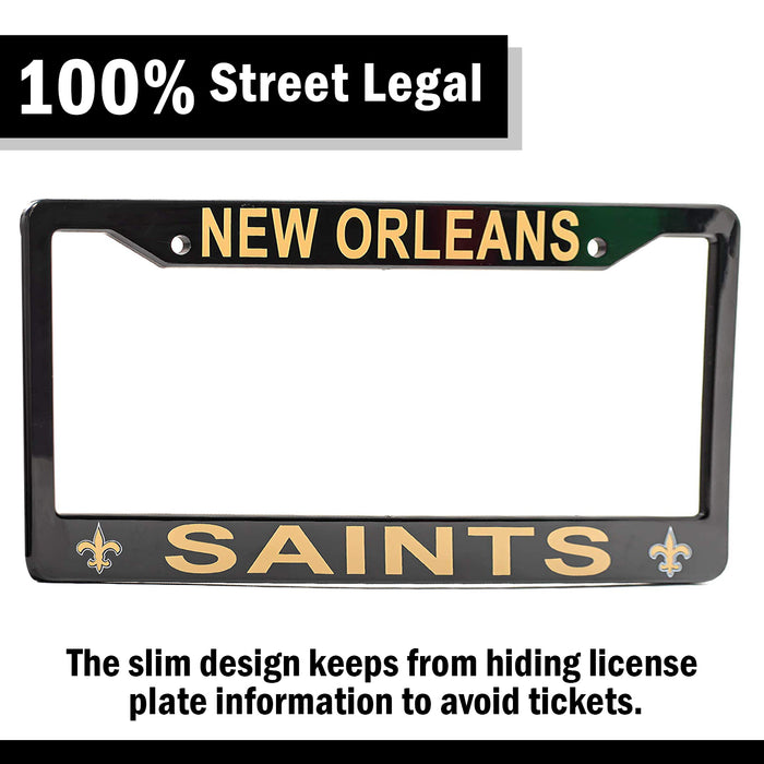 New Orleans Saints License Plate Frame Cover