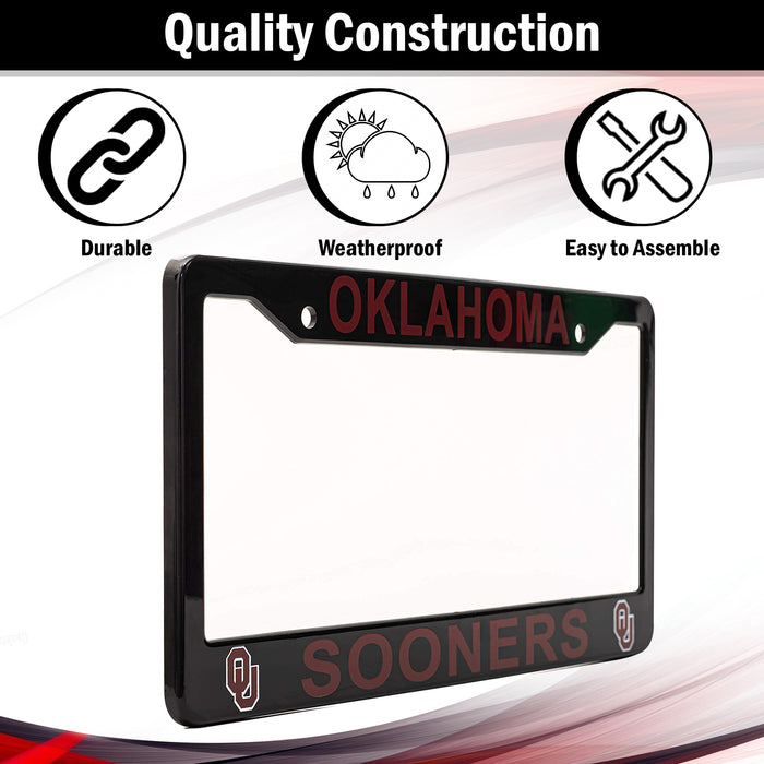 Oklahoma Sooners License Plate Frame Cover