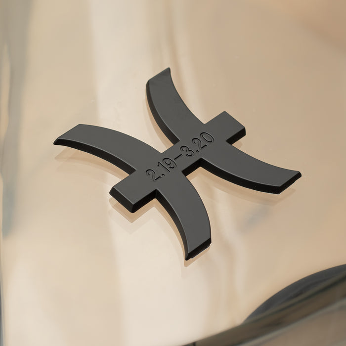 Pisces 3D Matte Black Zodiac Auto Emblem