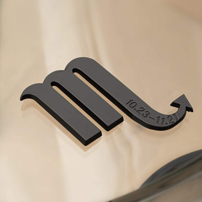 Scorpio 3D Matte Black Zodiac Auto Emblem