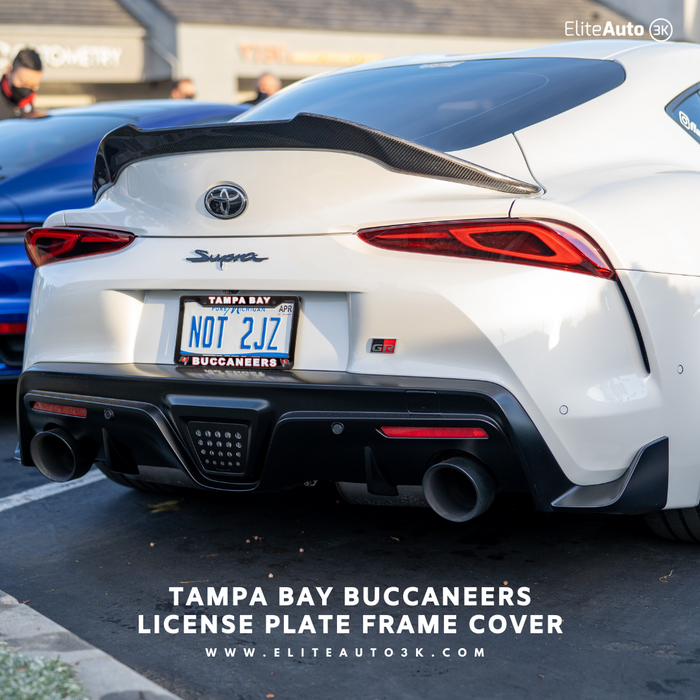 Tampa Bay Buccaneers Black-White License Plate Frame Cover