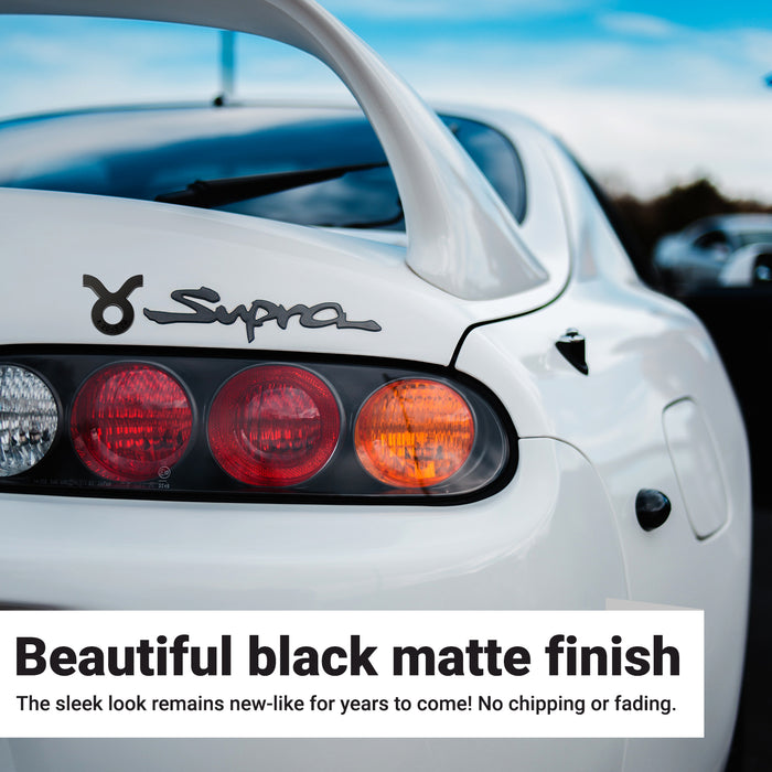 Taurus 3D Matte Black Zodiac Auto Emblem