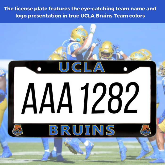 UCLA Bruins Black License Plate Frame Cover