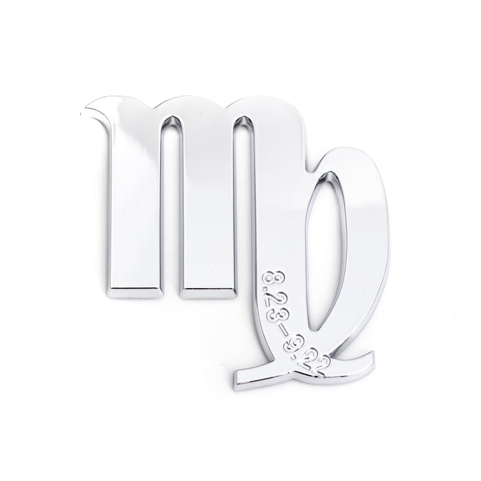Virgo 3D Chrome Zodiac Auto Emblem & Decal