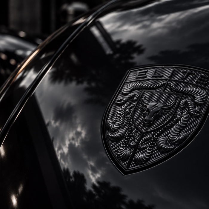 Black Porsche Hood Emblems