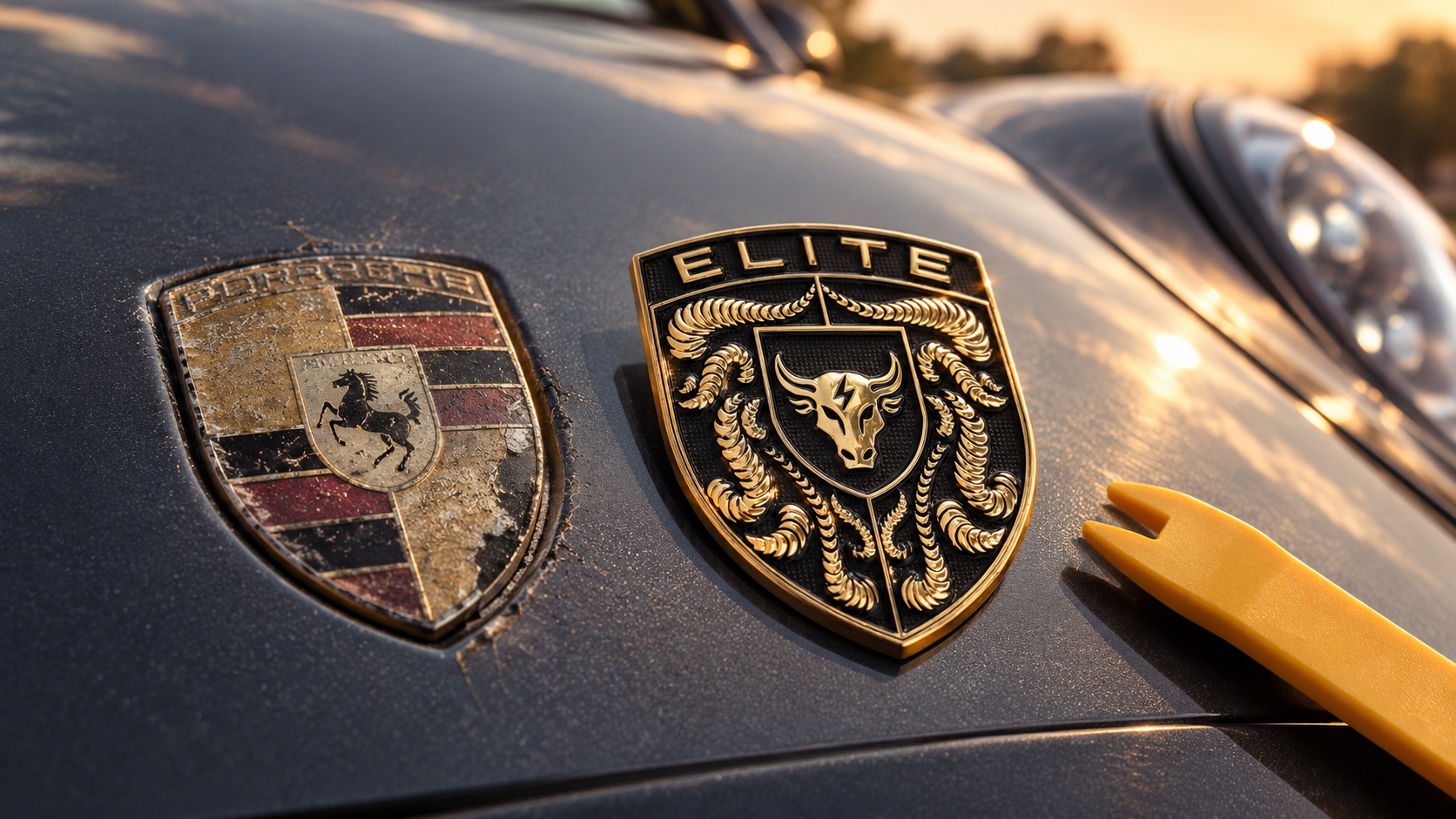 OEM vs. Aftermarket Porsche Hood Emblems