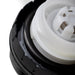 Close-up of a Toyota Lexus Scion Fuel Tank Gas Cap 77300-06040 , a black rubber gasket, and a textured black outer housing on a white background.