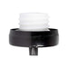 A Toyota Lexus Fuel Gas Cap 77310-48020 with a black outer body and a white threaded top section, shown on a plain white background.