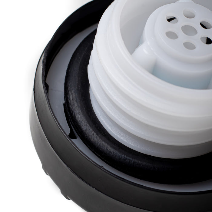 Close-up of a Toyota Lexus Fuel Gas Cap 77310-48020 or dispenser component on a white background.