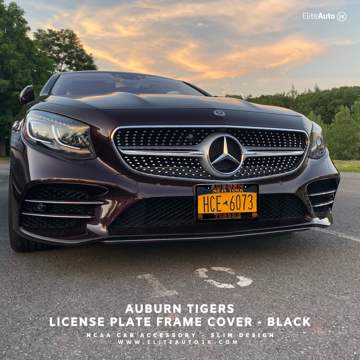 Auburn Tigers Black License Plate Frame Cover