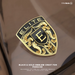 EliteAuto3K Black & Gold Crest Emblem for Porsche Hood or Wheels