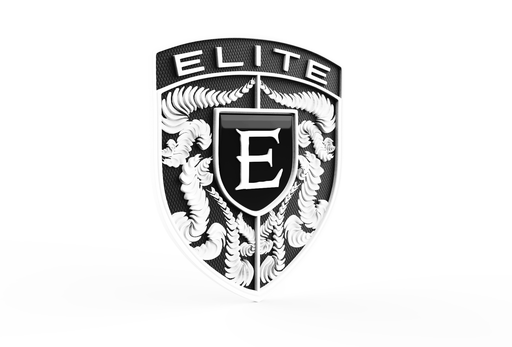 EliteAuto3K Black & White Crest Emblem for Porsche Hood or Wheels