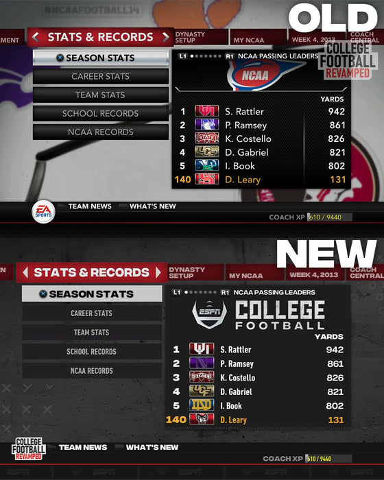 College Football Revamped v20.1 + CFP Utility Tool For NCAA Football 14 - Playstation 3