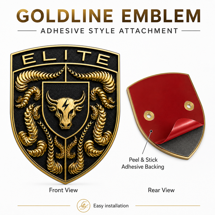 Elite Goldline Emblem for Porsche Vehicles by EliteAuto3K