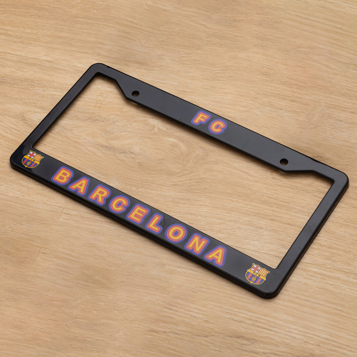 FC Barcelona License Plate Frame Cover in Black by EliteAuto3K