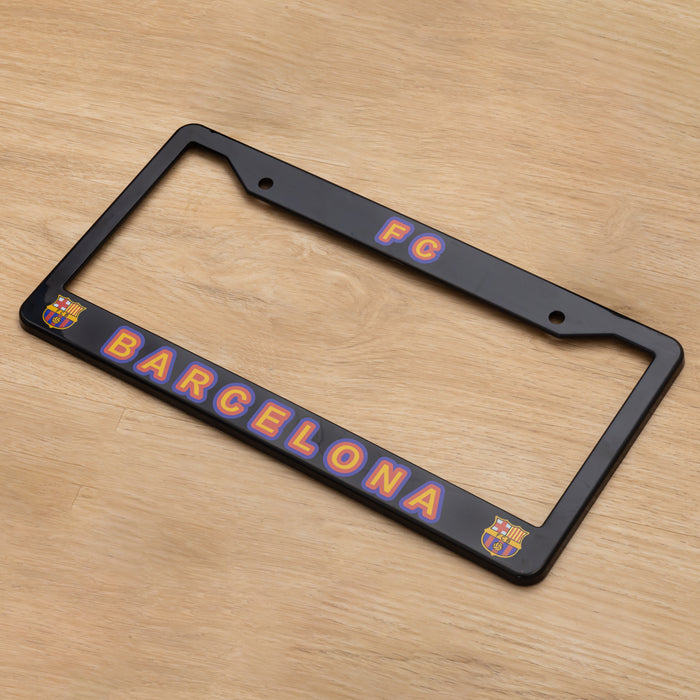 FC Barcelona License Plate Frame Cover in Black by EliteAuto3K