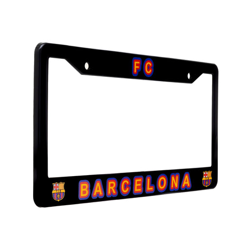 FC Barcelona License Plate Frame Cover in Black by EliteAuto3K